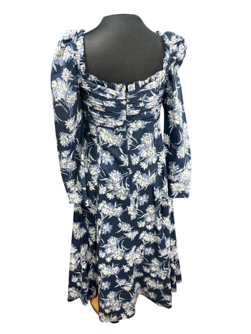 Polo by Ralph Lauren Navy White BLOOM Midi Dress size 10 originally $598 floral - Picture 5 of 15